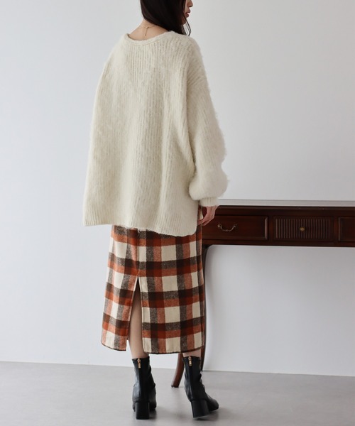 BLUEEAST（ブルーイースト）の「チェックロングタイトスカート（スカート・レディース・ブラック系/ブラウン系/ブラック/ブラウン・MEDIUM/LARGE）」の21枚目の写真