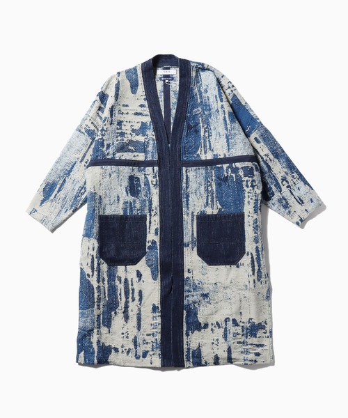 FDMTL（ファンダメンタル）の「FDMTL/ファンダメンタル JACQUARD HAORI COAT RINSE コート（ダウンジャケット/コート・メンズ・インディゴブルー・3/4/2）」の22枚目の写真