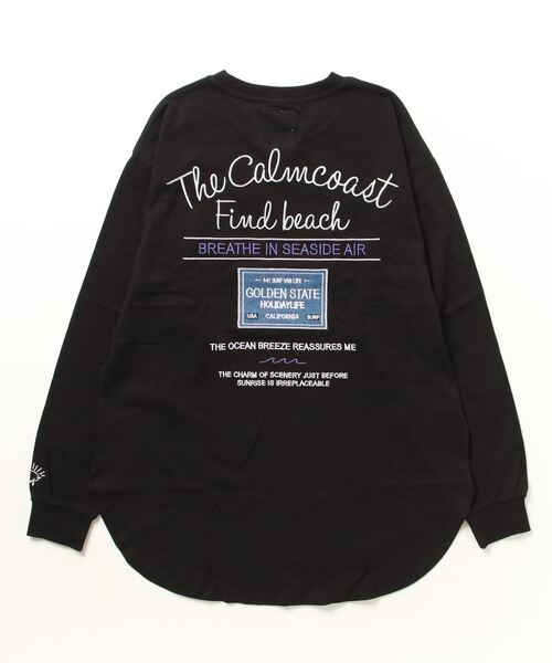 UNDERWRAPS(アンダーラップス)の「UNDERWRAPS アンダーラップス 刺繍切り替え長袖Tシャツ(Tシャツ/カットソー・レディース・ブラック/ホワイト/ピンク・フリー)」の4枚目の写真
