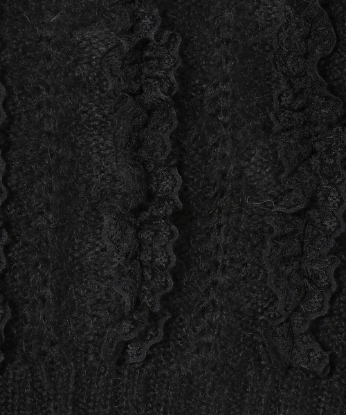 LOWRYS FARM（ローリーズファーム）の「レースフリルニット　971917（ニット/セーター・レディース・ブラック/オフホワイト/ピンク・FREE）」の22枚目の写真