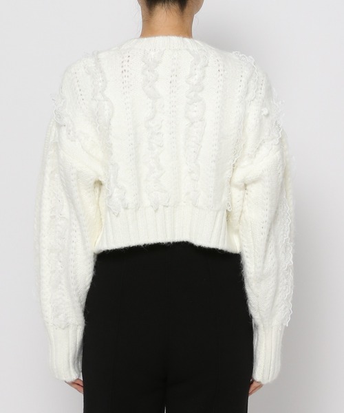 LOWRYS FARM（ローリーズファーム）の「レースフリルニット　971917（ニット/セーター・レディース・ブラック/オフホワイト/ピンク・FREE）」の15枚目の写真