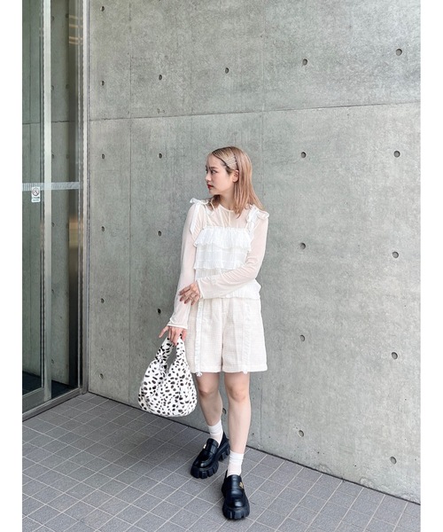 jumelle(ジュメロ)の「sheer stone top(Tシャツ/カットソー・レディース・アイボリー/ブラック・FREE)」の11枚目の写真