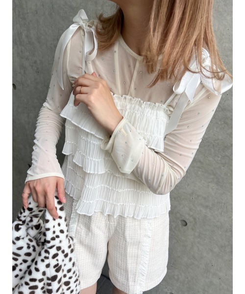 jumelle(ジュメロ)の「sheer stone top(Tシャツ/カットソー・レディース・アイボリー/ブラック・FREE)」の13枚目の写真