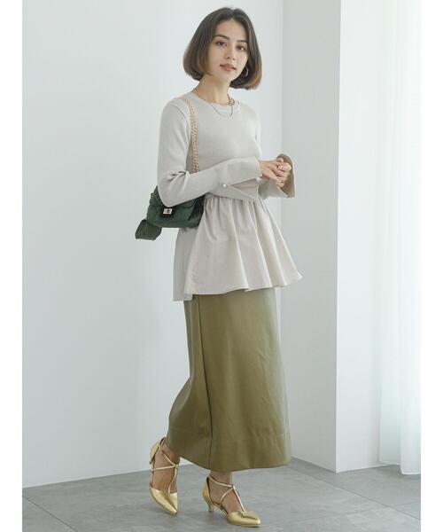 Te chichi（テチチ）の「エコレザーIラインスカート（スカート・レディース・ブラック/カーキ・M/S）」の17枚目の写真