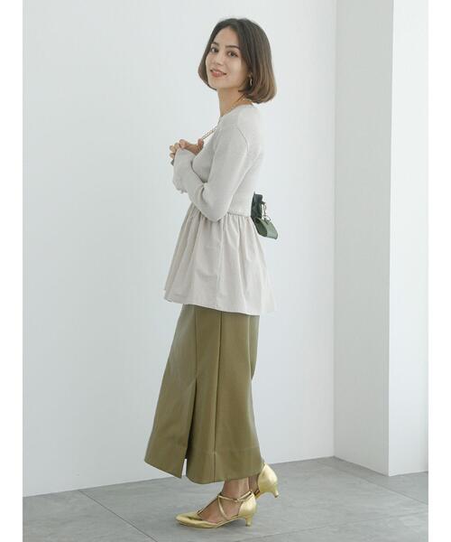 Te chichi（テチチ）の「エコレザーIラインスカート（スカート・レディース・ブラック/カーキ・M/S）」の18枚目の写真