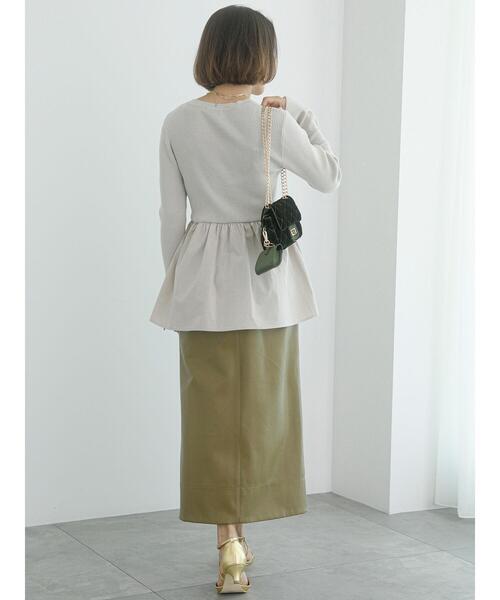 Te chichi（テチチ）の「エコレザーIラインスカート（スカート・レディース・ブラック/カーキ・M/S）」の19枚目の写真