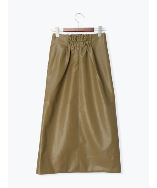 Te chichi（テチチ）の「エコレザーIラインスカート（スカート・レディース・ブラック/カーキ・M/S）」の9枚目の写真