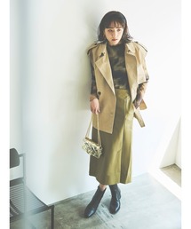 Te chichi | 【松井愛莉着用】エコレザーIラインスカート（セットアップ可）(スカート)