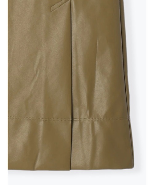 Te chichi（テチチ）の「エコレザーIラインスカート（スカート・レディース・ブラック/カーキ・M/S）」の6枚目の写真
