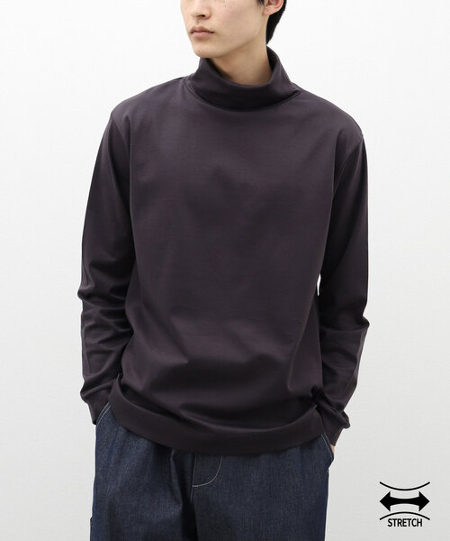 417 EDIFICE(フォーワンセブンエディフィス)の「【Made in Japan】ポンチ タートルネック(Tシャツ/カットソー・メンズ・ホワイト/チャコールグレー/ベージュ/ブラック・SMALL/MEDIUM/LARGE)」の3枚目の写真