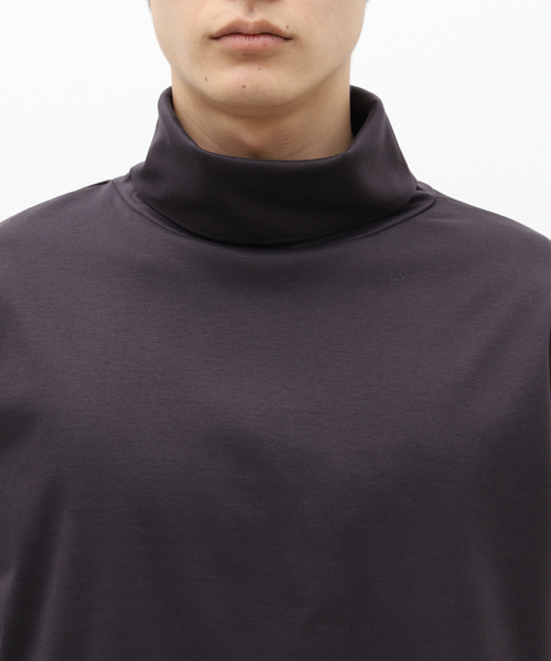 417 EDIFICE(フォーワンセブンエディフィス)の「【Made in Japan】ポンチ タートルネック(Tシャツ/カットソー・メンズ・ホワイト/チャコールグレー/ベージュ/ブラック・SMALL/MEDIUM/LARGE)」の9枚目の写真