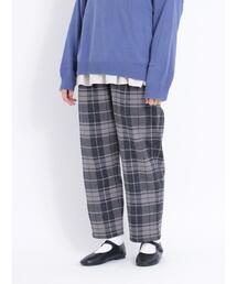 Samansa Mos2 | チェック柄テーパードパンツ(その他パンツ)