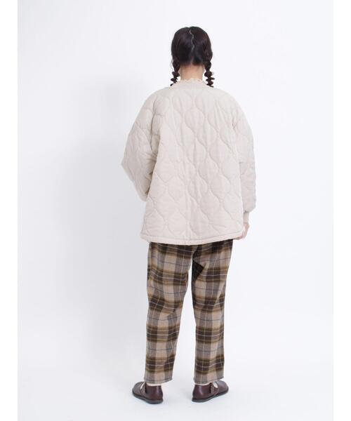 Samansa Mos2（サマンサ モスモス）の「チェック柄テーパードパンツ（その他パンツ・レディース・キナリ/チャコールグレー/モカ・F）」の12枚目の写真