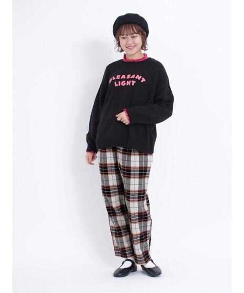 Samansa Mos2（サマンサ モスモス）の「チェック柄テーパードパンツ（その他パンツ・レディース・キナリ/チャコールグレー/モカ・F）」の19枚目の写真