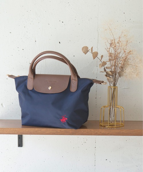 【セール】【BEVERLY HILLS POLO CLUB】《別注》ナイロンPUハンドルトート 小（トートバッグ）｜BEVERLY HILLS POLO CLUB（ビバリーヒルズポロクラブ）