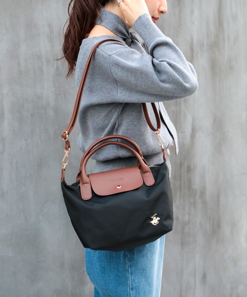 BEVERLY HILLS POLO CLUB（ビバリーヒルズポロクラブ）の「【BEVERLY HILLS POLO CLUB】新色追加《別注》ナイロンPUハンドルトート　小（トートバッグ・レディース・ブラック/ネイビー/グレー/ベージュ/ブラック系その他2/グレー系その他2・FREE）」の22枚目の写真