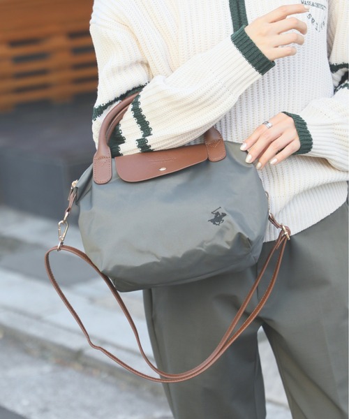 BEVERLY HILLS POLO CLUB（ビバリーヒルズポロクラブ）の「【BEVERLY HILLS POLO CLUB】新色追加《別注》ナイロンPUハンドルトート　小（トートバッグ・レディース・ブラック/ネイビー/グレー/ベージュ/ブラック系その他2/グレー系その他2・FREE）」の17枚目の写真