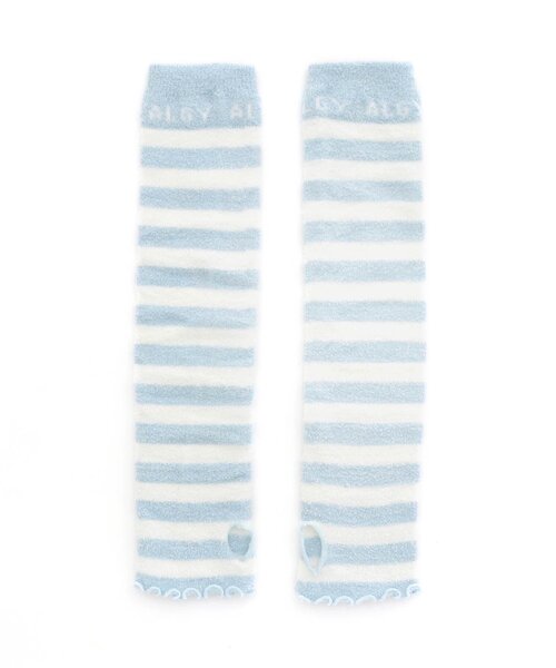 algy(アルジー)の「マシュマロニット2WAYウォーマー(レッグウォーマー・キッズ・サックスブルー/ブラック/ピンク・FREE)」の1枚目の写真