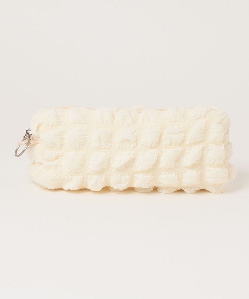 Mayree（メイリー）の「【float】ポコポコ ポップコーン ワンカラー ポーチ ペンケース（ポーチ・レディース・ブラック/サックスブルー/ライトピンク/ミント/マスタード/オフホワイト/ラベンダー・FREE）」の17枚目の写真