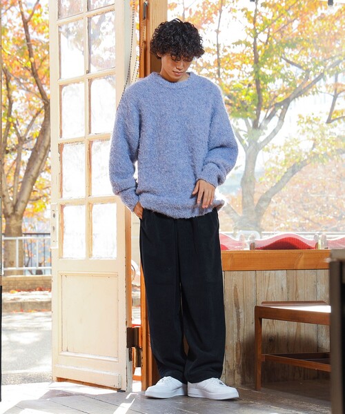 BEAMS HEART（ビームスハート）の「BEAMS HEART / シャギー メランジ クルーネック ニット（ニット/セーター・メンズ・グリーン系その他/ブルー系その他・MEDIUM/SMALL/LARGE）」の9枚目の写真