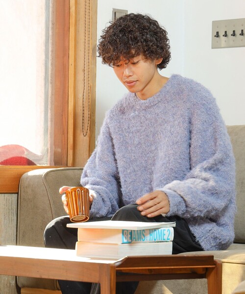 BEAMS HEART（ビームスハート）の「BEAMS HEART / シャギー メランジ クルーネック ニット（ニット/セーター・メンズ・グリーン系その他/ブルー系その他・MEDIUM/SMALL/LARGE）」の10枚目の写真