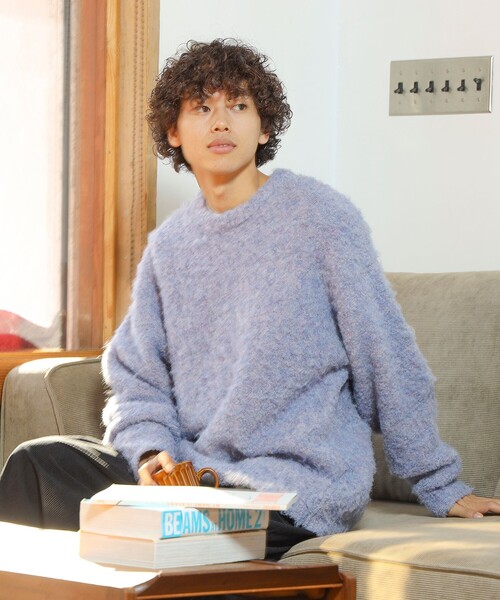 BEAMS HEART（ビームスハート）の「BEAMS HEART / シャギー メランジ クルーネック ニット（ニット/セーター・メンズ・グリーン系その他/ブルー系その他・MEDIUM/SMALL/LARGE）」の12枚目の写真