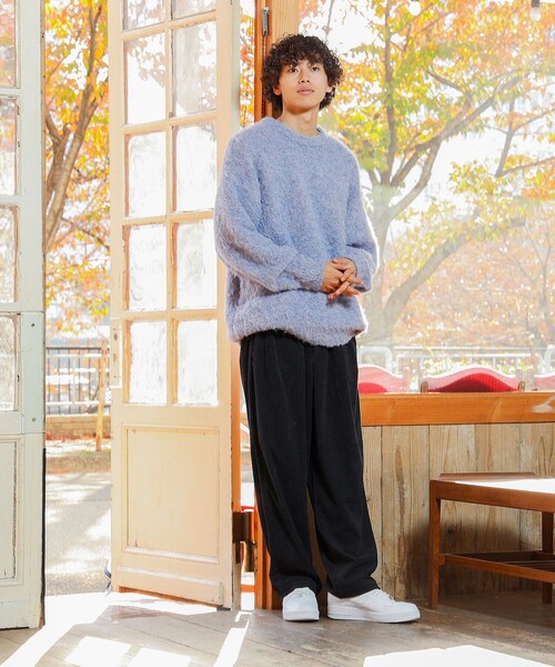 BEAMS HEART（ビームスハート）の「BEAMS HEART / シャギー メランジ クルーネック ニット（ニット/セーター・メンズ・グリーン系その他/ブルー系その他・MEDIUM/SMALL/LARGE）」の13枚目の写真