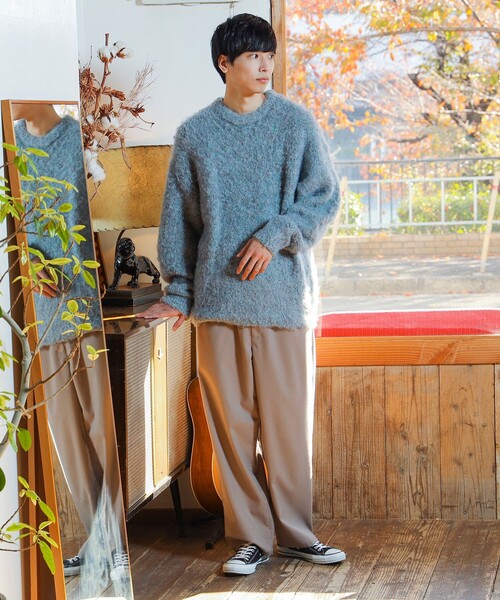 BEAMS HEART（ビームスハート）の「BEAMS HEART / シャギー メランジ クルーネック ニット（ニット/セーター・メンズ・グリーン系その他/ブルー系その他・MEDIUM/SMALL/LARGE）」の15枚目の写真