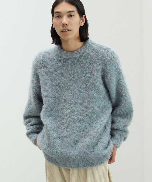 BEAMS HEART（ビームスハート）の「BEAMS HEART / シャギー メランジ クルーネック ニット（ニット/セーター・メンズ・グリーン系その他/ブルー系その他・MEDIUM/SMALL/LARGE）」の21枚目の写真