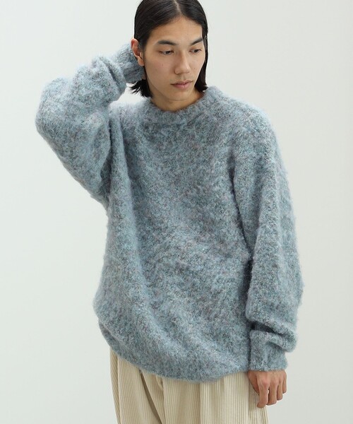 BEAMS HEART（ビームスハート）の「BEAMS HEART / シャギー メランジ クルーネック ニット（ニット/セーター・メンズ・グリーン系その他/ブルー系その他・MEDIUM/SMALL/LARGE）」の22枚目の写真