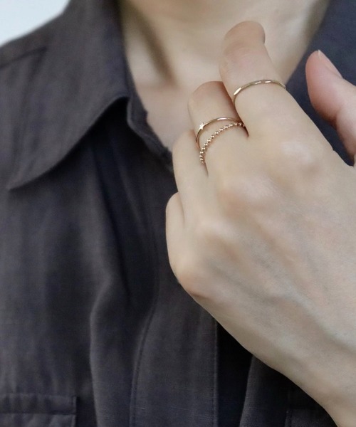 lien de aco+/指輪 レディース セット14金ゴールドフィールド 14kgf