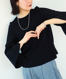 Demi-Luxe BEAMS | 【セレモニー・フォーマル】Demi-Luxe BEAMS / トリアセ スリットスリーブ プルオーバー＊(シャツ/ブラウス)