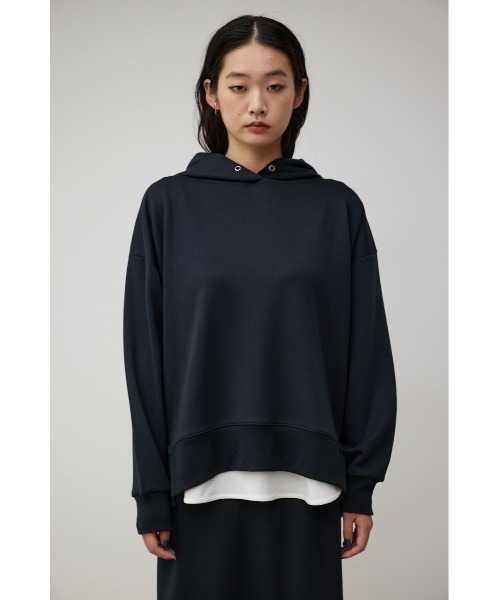 AZUL by moussy(アズールバイマウジー)の「B-HEATオーバーサイズフーディー(パーカー・レディース・アイボリー/ブラック/ライトブルー・MEDIUM/SMALL)」の17枚目の写真