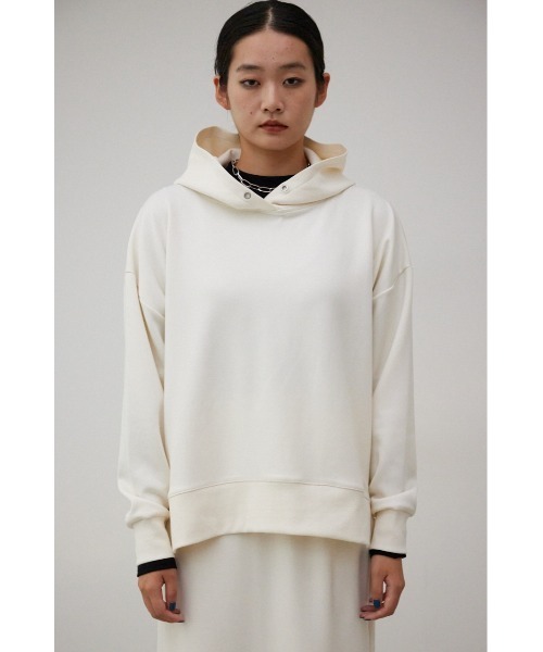 AZUL by moussy(アズールバイマウジー)の「B-HEATオーバーサイズフーディー(パーカー・レディース・アイボリー/ブラック/ライトブルー・MEDIUM/SMALL)」の7枚目の写真