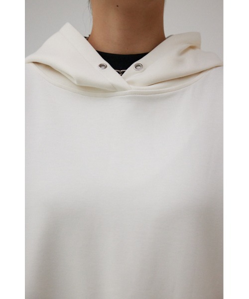 AZUL by moussy(アズールバイマウジー)の「B-HEATオーバーサイズフーディー(パーカー・レディース・アイボリー/ブラック/ライトブルー・MEDIUM/SMALL)」の10枚目の写真