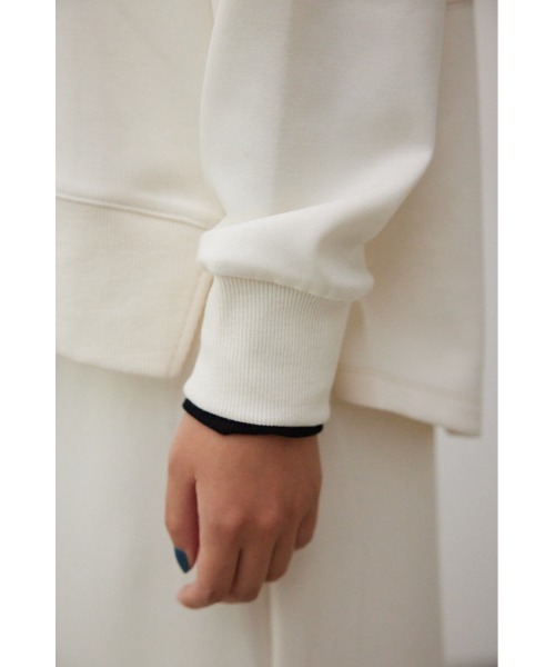 AZUL by moussy(アズールバイマウジー)の「B-HEATオーバーサイズフーディー(パーカー・レディース・アイボリー/ブラック/ライトブルー・MEDIUM/SMALL)」の12枚目の写真