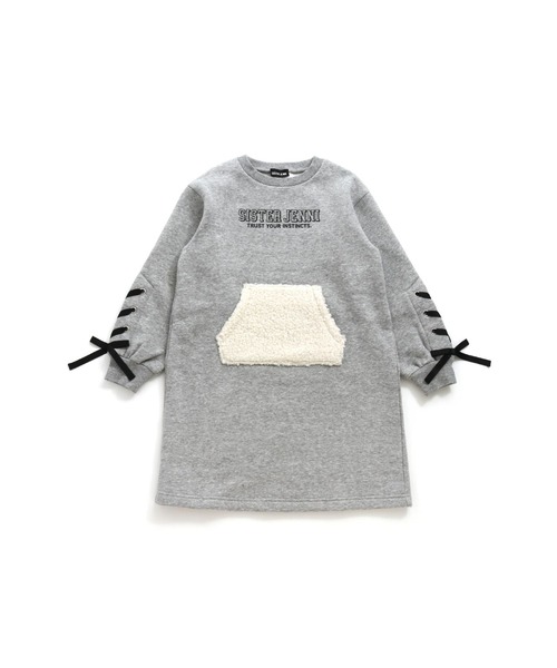 SISTER JENNI（SISTER JENNI）の「裏起毛ボアポケットワンピ（ワンピース・キッズ・グレー/ブラック・160cm/150cm/140cm/130cm）」の14枚目の写真