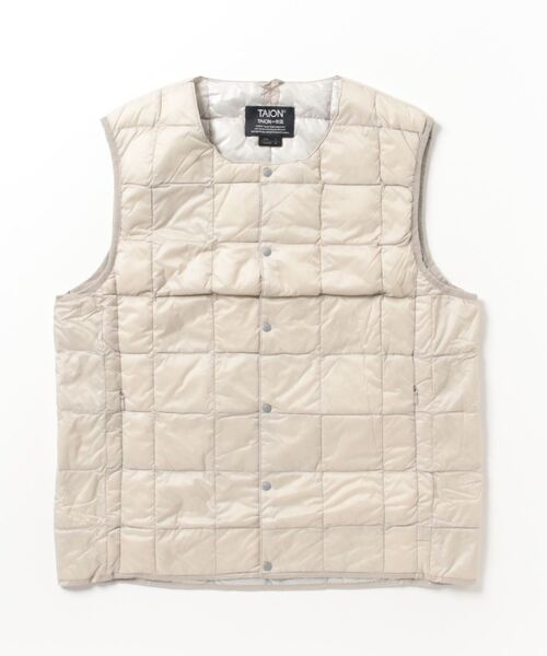TAION(タイオン)の「BASIC CREWNECK BUTTON INNER DOWN VEST 004(ダウンベスト・メンズ・グレー・X-LARGE/LARGE/XX-LARGE/3/MEDIUM/SMALL)」の1枚目の写真