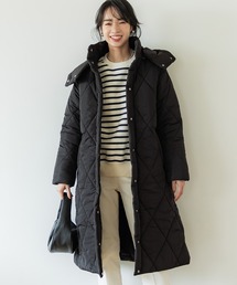 coca（coca） | ダイヤキルトフード付きロングコート(ダウンジャケット/コート)