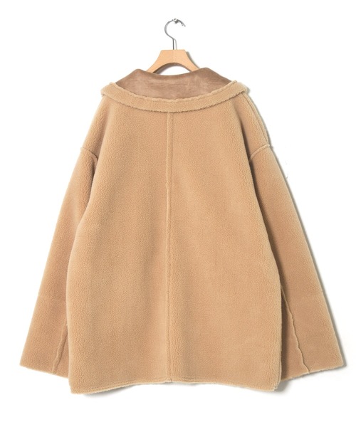 w closet（ダブルクローゼット）の「BIGカラーリバーシブルムートンコート（ムートンコート・レディース・ブラック/ライトベージュ/ベージュ・FREE）」の10枚目の写真