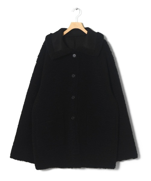 w closet（ダブルクローゼット）の「BIGカラーリバーシブルムートンコート（ムートンコート・レディース・ブラック/ライトベージュ/ベージュ・FREE）」の9枚目の写真