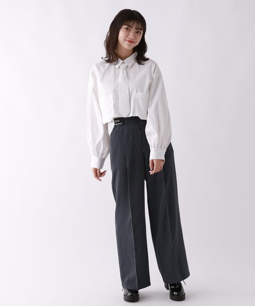 repipi armario(レピピ アルマリオ)の「ウエストロゴピンタックパンツ(スラックス・キッズ・グレー/チェック/ネイビー・SMALL/MEDIUM/LARGE)」の4枚目の写真