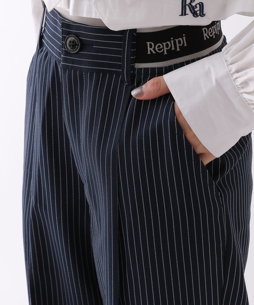 repipi armario(レピピ アルマリオ)の「ウエストロゴピンタックパンツ(スラックス・キッズ・グレー/チェック/ネイビー・SMALL/MEDIUM/LARGE)」の12枚目の写真