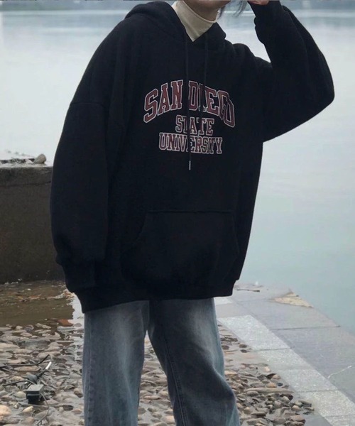 sevens（セブンズ）の「【sevens】カレッジロゴパーカー（パーカー・レディース・グレー/ブラック/ネイビー/レッド・FREE）」の9枚目の写真