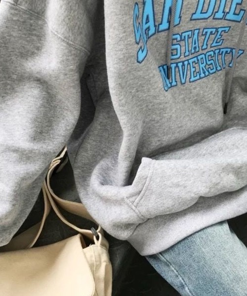 sevens（セブンズ）の「【sevens】カレッジロゴパーカー（パーカー・レディース・グレー/ブラック/ネイビー/レッド・FREE）」の5枚目の写真