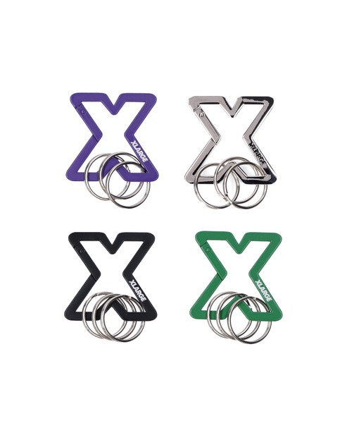 XLARGE（エクストララージ）の「X-SHAPED CARABINER（キーホルダー・メンズ・ブラック/グリーン/パープル/シルバー・ONE SIZE）」の8枚目の写真
