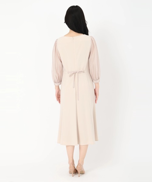 STRAWBERRY-FIELDS（ストロベリーフィールズ）の「マットジャージ＊フローラクロス　ワンピース（ワンピース・レディース・ネイビー/ブラック/ベージュ・2）」の15枚目の写真