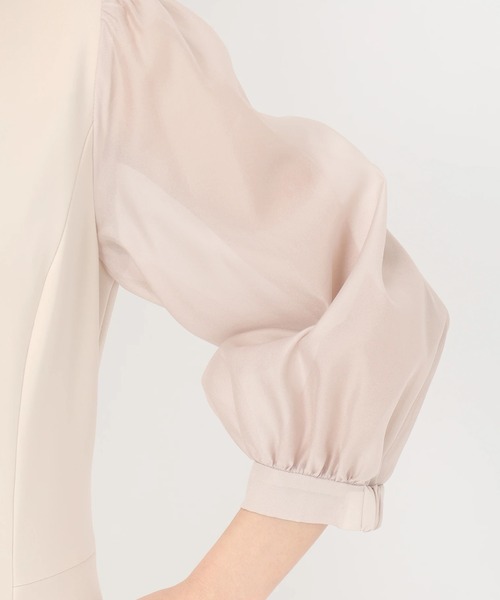 STRAWBERRY-FIELDS（ストロベリーフィールズ）の「マットジャージ＊フローラクロス　ワンピース（ワンピース・レディース・ネイビー/ブラック/ベージュ・2）」の18枚目の写真