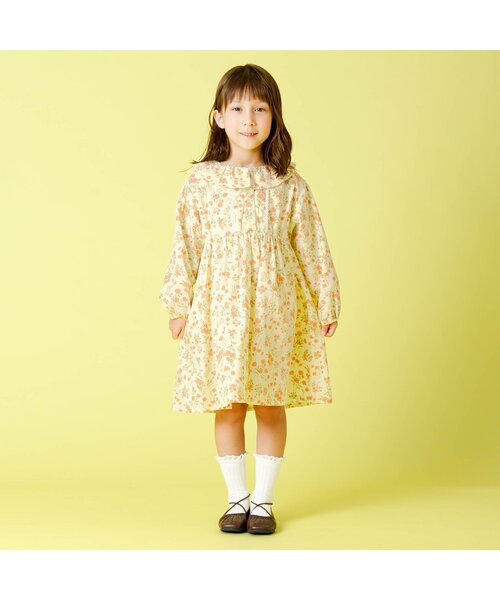 Seraph（セラフ）の「ラッフルカラーワンピース（ワンピース・キッズ・チェック/その他3/サックスブルー・90/100/110/120/80/130/95/140）」の4枚目の写真