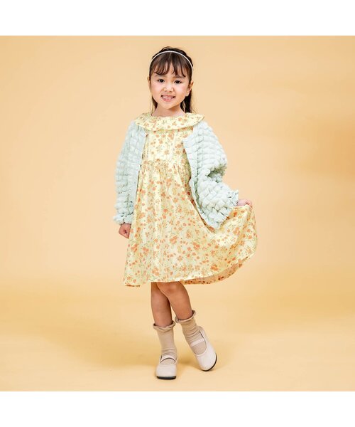 Seraph（セラフ）の「ラッフルカラーワンピース（ワンピース・キッズ・チェック/その他3/サックスブルー・90/100/110/120/80/130/95/140）」の6枚目の写真